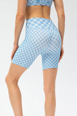 Checkerboard Exposed Seam Biker Shorts - Shah S. Sahota
