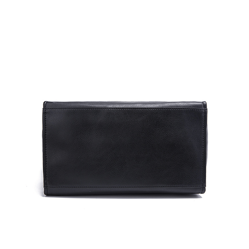Retro Large Capacity Waxy Leather Tote Bag - Shah S. Sahota