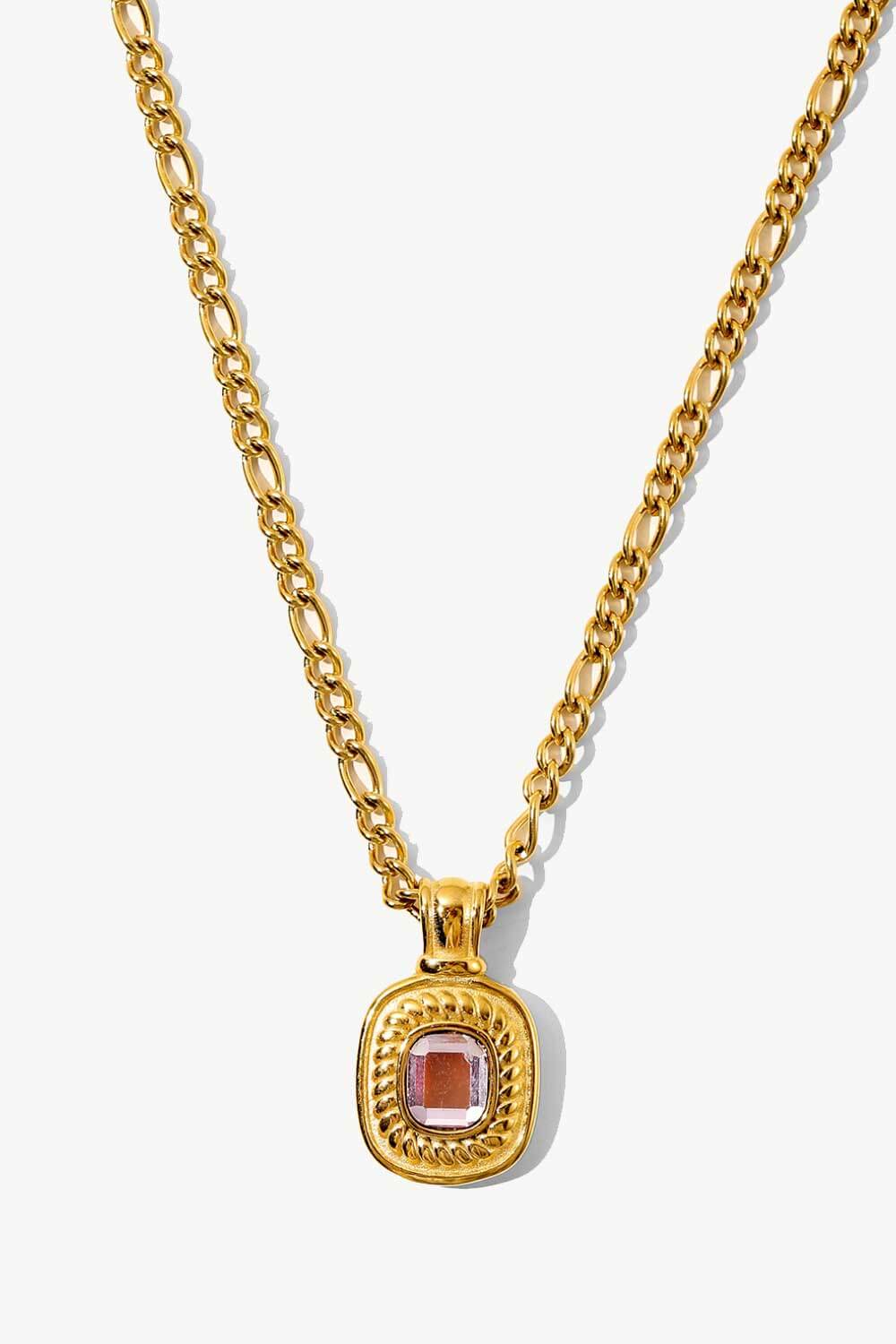 18K Gold Plated Inlaid Rhinestone Pendant Necklace - Shah S. Sahota