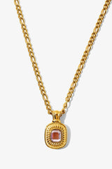 18K Gold Plated Inlaid Rhinestone Pendant Necklace - Shah S. Sahota