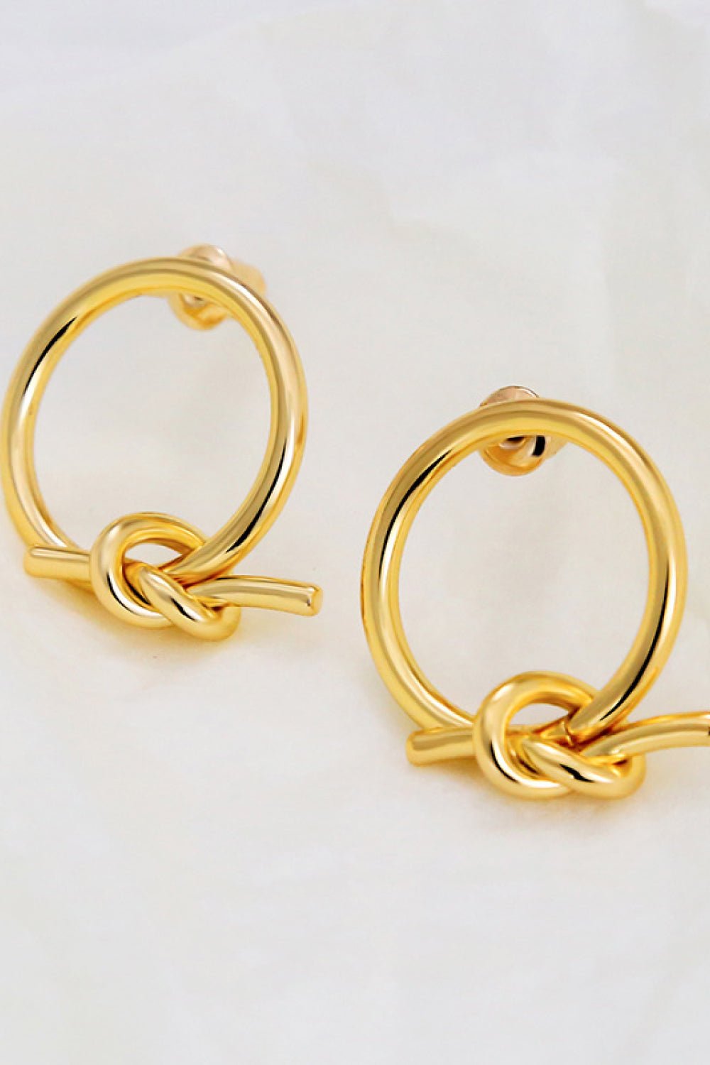 18K Gold-Plated Tied Hoop Earrings - Shah S. Sahota