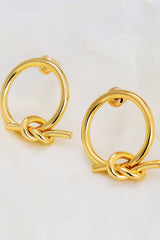 18K Gold-Plated Tied Hoop Earrings - Shah S. Sahota