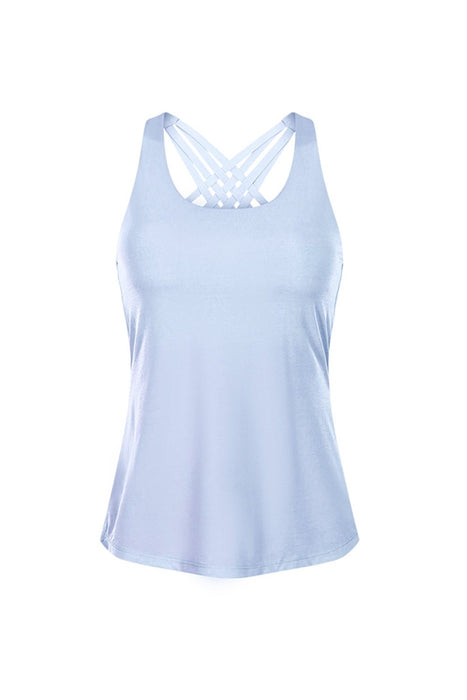 Cross Sports Bra Wrap Tank Top - Shah S. Sahota