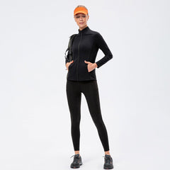 Tight Elastic Zipper Up Track Jacket With Pockets - Shah S. Sahota