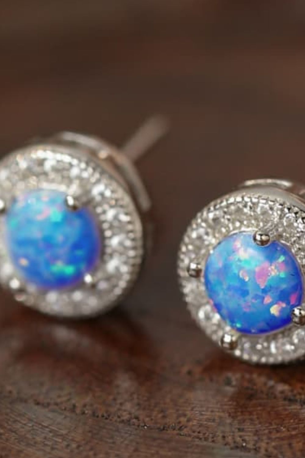 Opal 4-Prong Round Stud Earrings - Shah S. Sahota