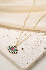 Evil Eye Pendant Gold Plated Chain Necklace - Shah S. Sahota