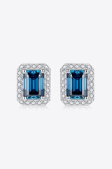 2 Carat Moissanite Stud Earrings in Indigo - Shah S. Sahota