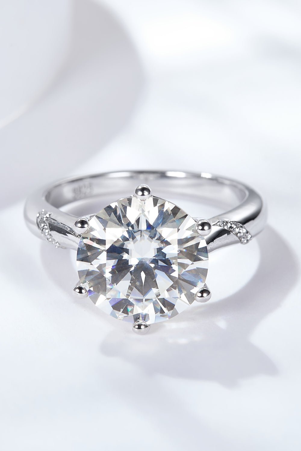 5 Carat Moissanite Solitaire Ring - Shah S. Sahota