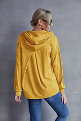 Box Pleated Drawstring Hoodie - Shah S. Sahota