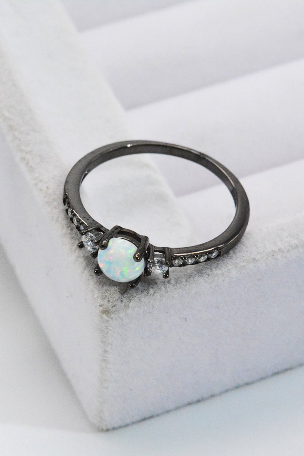 925 Sterling Silver Round Opal Ring - Shah S. Sahota
