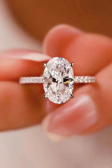 Platinum-Plated Side Stone 2 Carat Moissanite Ring - Shah S. Sahota