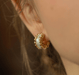 Fashionable Half Open Patchwork Stud Earrings - Shah S. Sahota