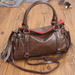 Retro Tassel Solid Color Crossbody Bag - Shah S. Sahota
