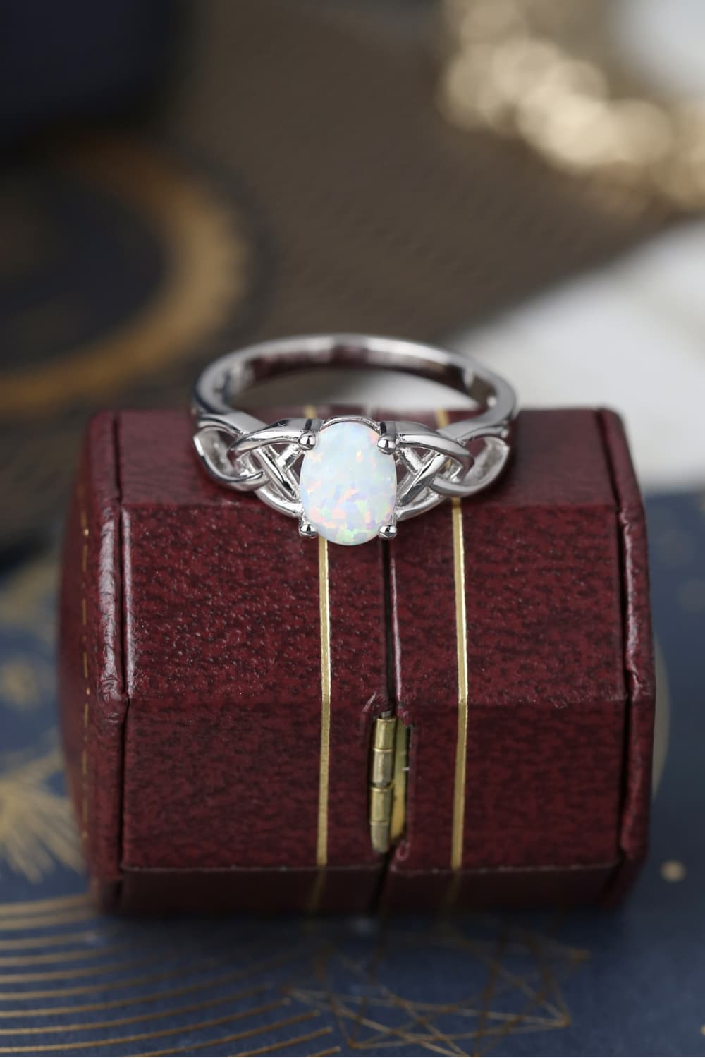 Crisscross 4-Prong Opal Ring - Shah S. Sahota
