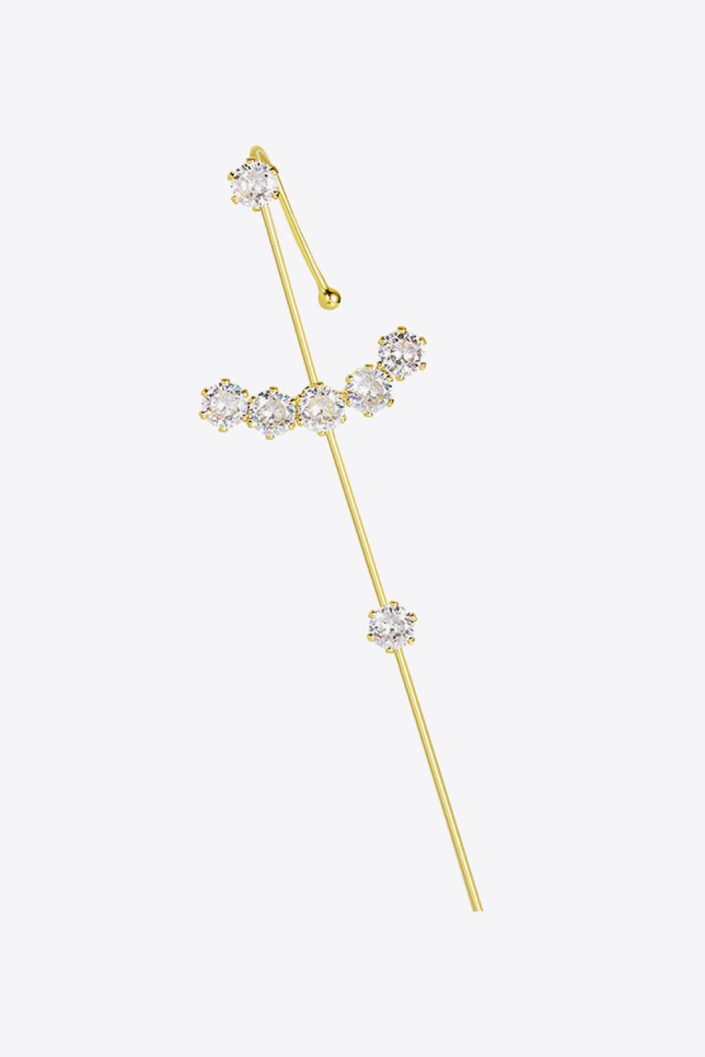 18K Gold-Plated Zircon Crawler Earrings - Shah S. Sahota