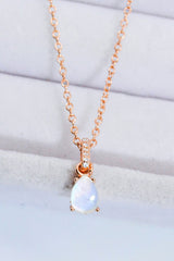 Moonstone Teardrop Pendant Necklace - Shah S. Sahota