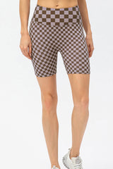 Checkerboard Exposed Seam Biker Shorts - Shah S. Sahota