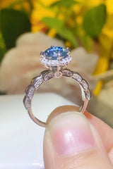 925 Sterling Silver 1 Carat Moissanite Cluster Ring - Shah S. Sahota
