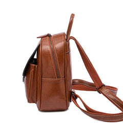 High-Capacity Oil Wax Leather Retro Backpack - Shah S. Sahota