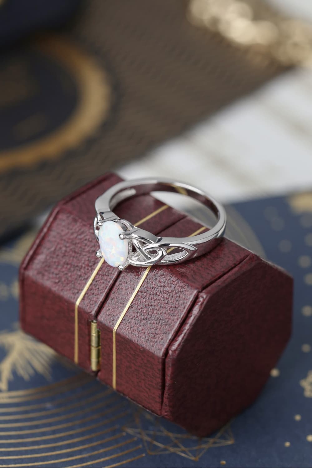 Crisscross 4-Prong Opal Ring - Shah S. Sahota