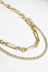 18K Gold Plated Glass Stone Necklace - Shah S. Sahota