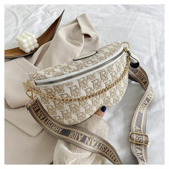 Casual Letter Crossbody Bags With Chain - Shah S. Sahota