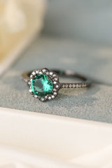 Paraiba Tourmaline Flower Shape Ring - Shah S. Sahota