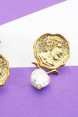 Gold-Plated Pearl Drop Earrings - Shah S. Sahota