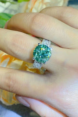 5 Carat Moissanite 4-Prong Wide Band Ring - Shah S. Sahota