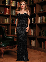 Sequin Off-Shoulder Fishtail Dress - Shah S. Sahota