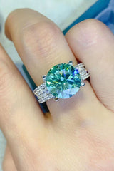 5 Carat Moissanite 4-Prong Wide Band Ring - Shah S. Sahota