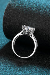 3 Carat Moissanite Rhodium-Plated Side Stone Ring - Shah S. Sahota