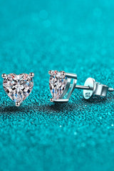 2 Carat Moissanite Heart-Shaped Stud Earrings - Shah S. Sahota