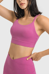 Double-Strap Cutout Sports Bra - Shah S. Sahota