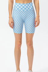 Checkerboard Exposed Seam Biker Shorts - Shah S. Sahota