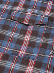 Plaid Slit High-Low Shirt with Pockets - Shah S. Sahota