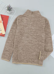 Kids Quarter-Zip Collar Sweatshirt with Kangaroo Pocket - Shah S. Sahota