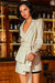 Belted Lapel Collar Longline Blazer - Shah S. Sahota