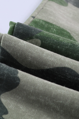 Green Camo Print Knit Sport Pants
