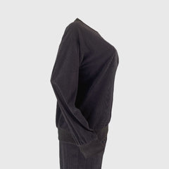 Corduroy Crew Neck Pullover Long Sleeve Sweatshirts & TiePants Two-Piece Sets - Shah S. Sahota