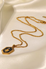 18K Gold Plated Snake Geometric Pendant Necklace - Shah S. Sahota