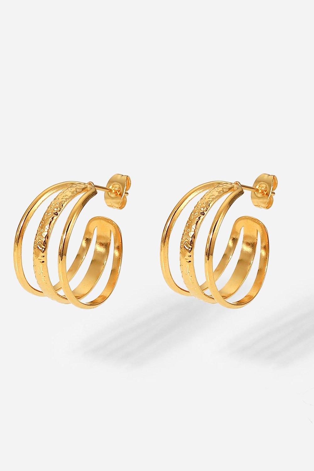 Three Is Better Than One C-Hoop Earrings - Shah S. Sahota