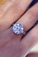 5 Carat Moissanite Platinum-Plated Ring - Shah S. Sahota
