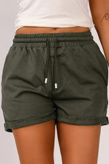 Drawstring Waist Cuffed Shorts - Shah S. Sahota