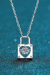 Moissanite Lock Pendant Necklace - Shah S. Sahota