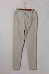 Khaki Casual Stretch High Waist Skinny Pants