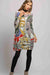 Figure Print Boat Neck Ribbed Top - Shah S. Sahota
