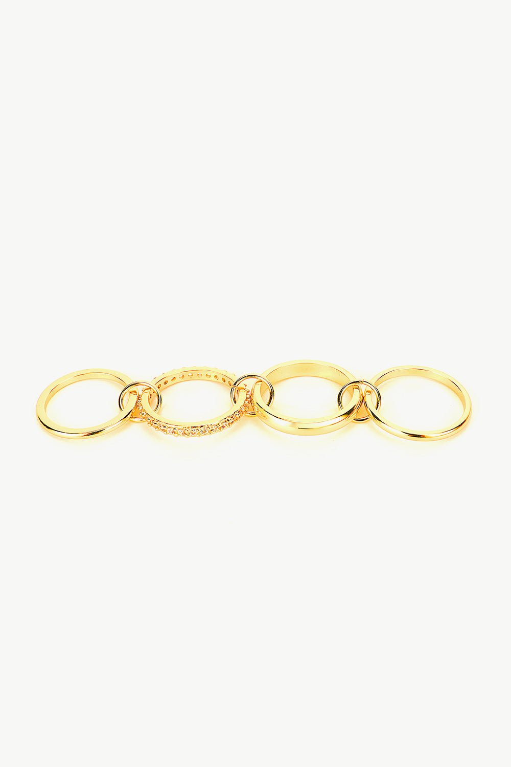 Cubic Zircon Four-Finger Combined Ring - Shah S. Sahota