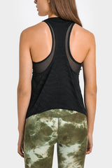 Spliced Mesh Racer Back Tank - Shah S. Sahota