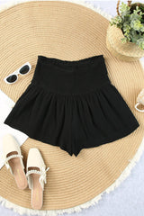 Smocked Waist Culotte Shorts - Shah S. Sahota